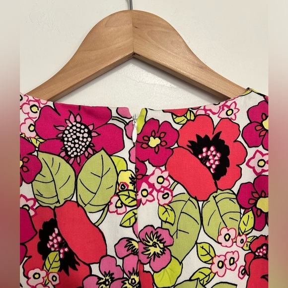 Poppagallo‎ pretty in pink floral mod floral print dress size 10 - Picture 3 of 6